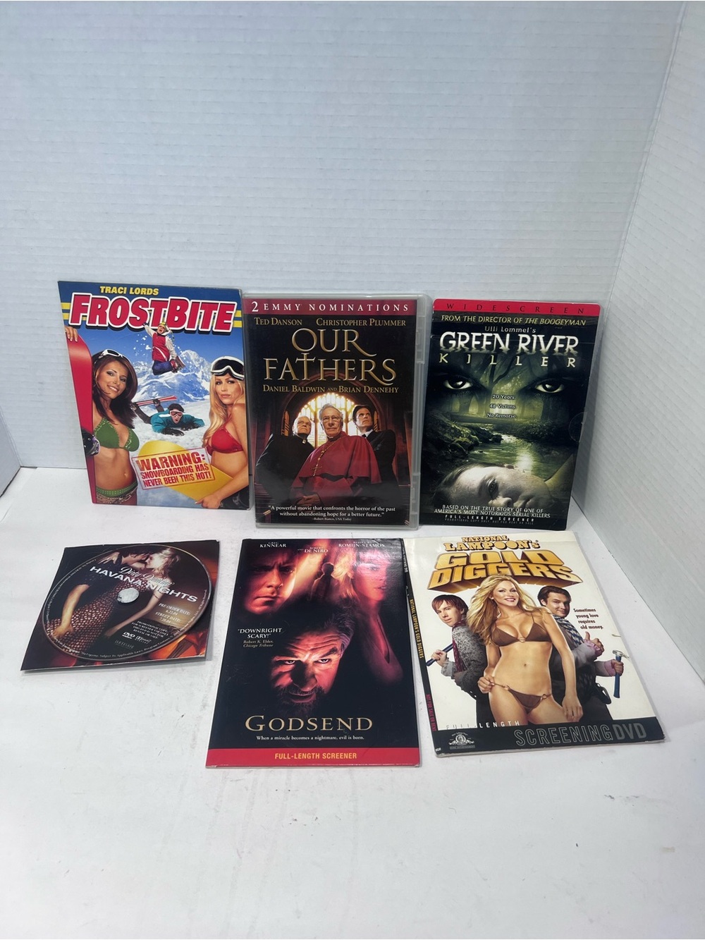 6 pcs Assorted DVD Movie Lot - Black & Cream Cases - Mixed Brands